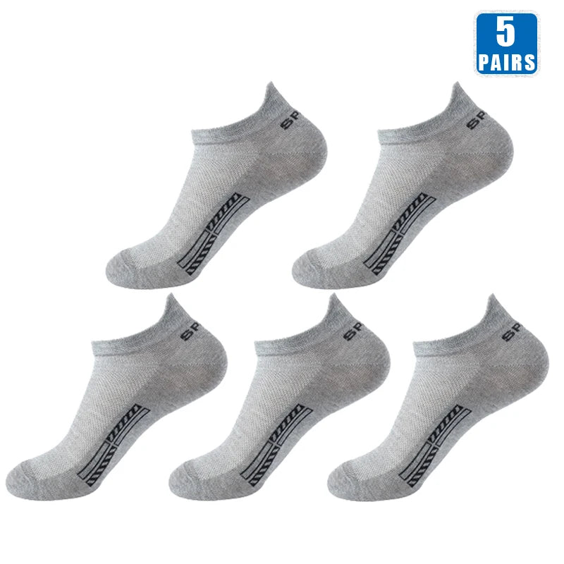 Men's Cotton Trainer Socks, 5 Pairs, image 21 of 22