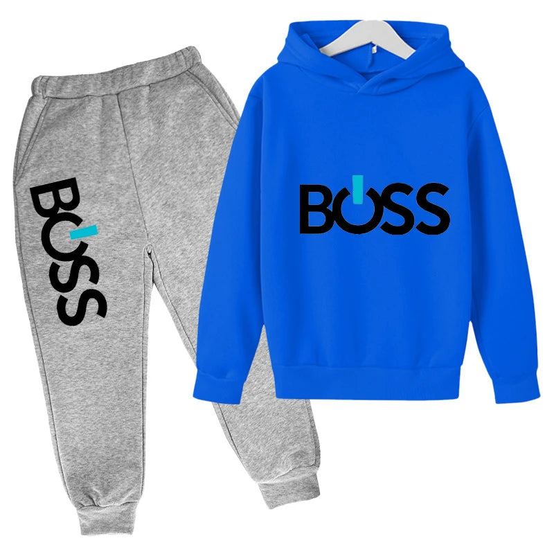 Spring Autumn Boys Girls Casual Fashion Print Pullover