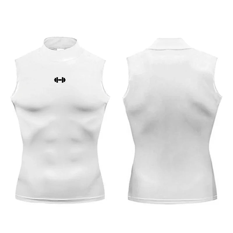 Compression Shirt Men Summer Sportswear Running Vest Elastic