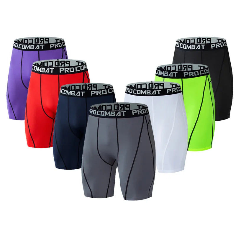 Men Bodybuilding Shorts Fitness Workout Inseam Gym Knickers