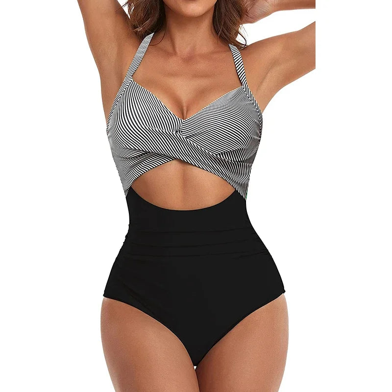 Women's Cross-Back One-Piece Swimsuit, image 30 of 33