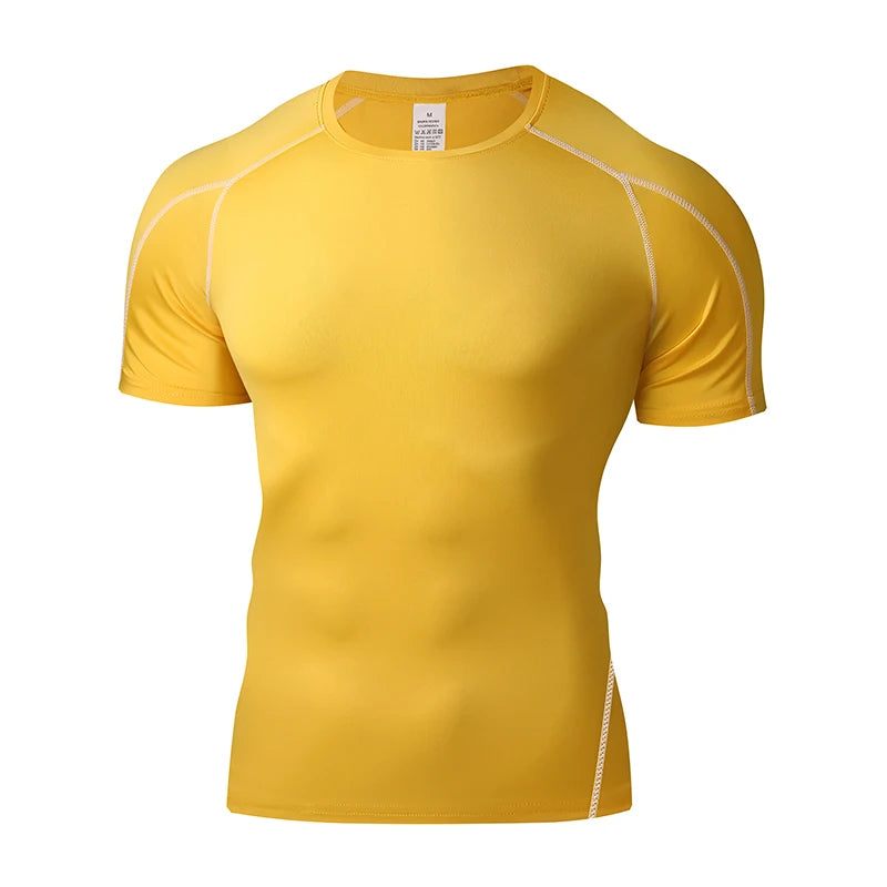 Summer Men Running T Shirt Sportswear Male Elastic