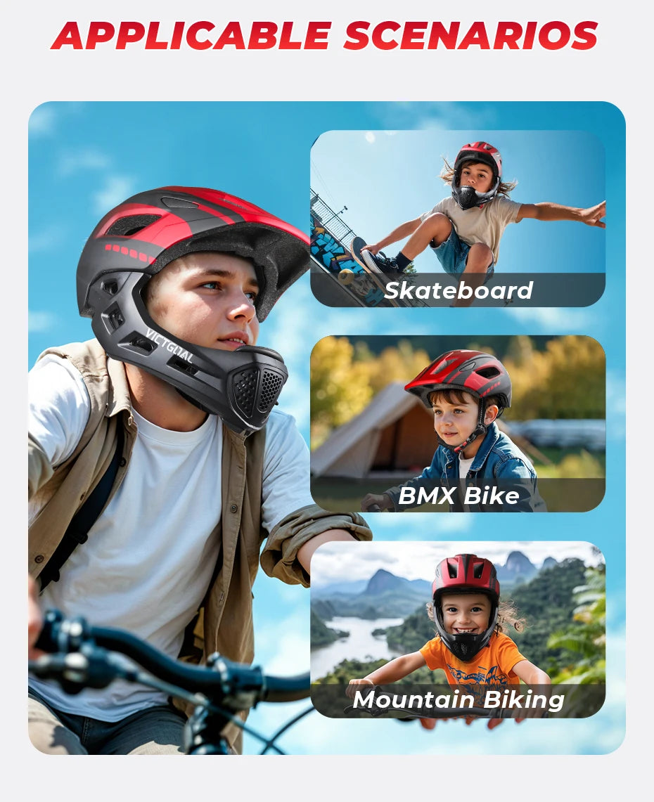 VICTGOAL Kids' Detachable Full-Face Bike Helmet, image 18 of 23