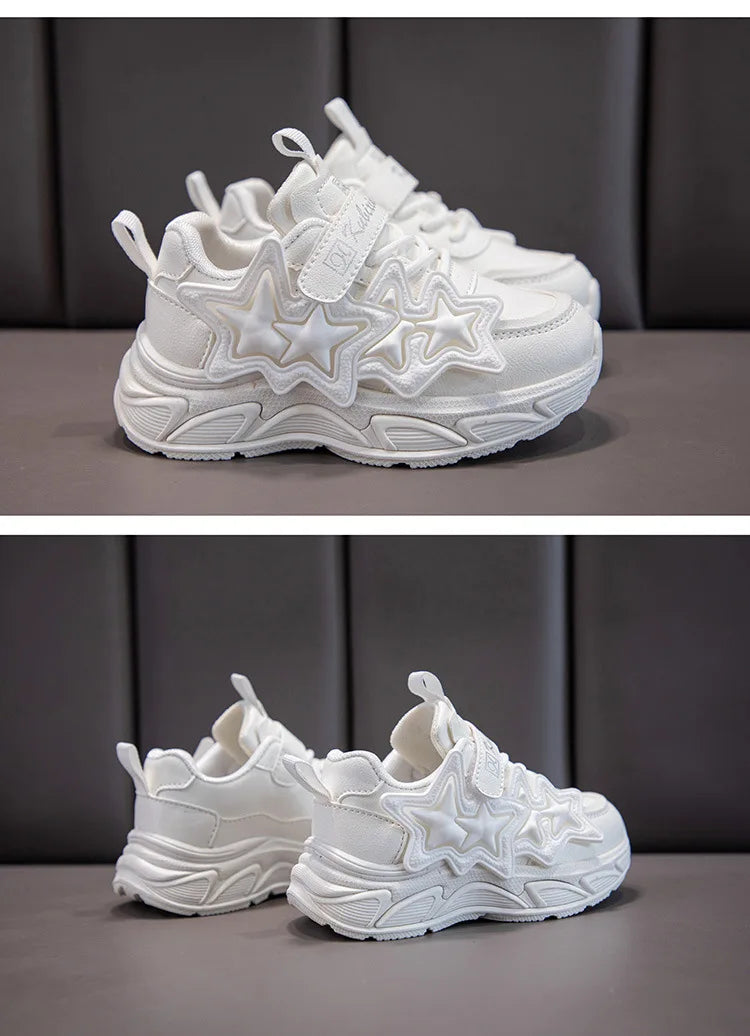 Girls' Chunky Platform Trainers, PU Leather, image 11 of 17