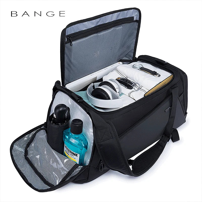 BANGE Men's Large Multi-Compartment Gym Bag, image 5 of 12