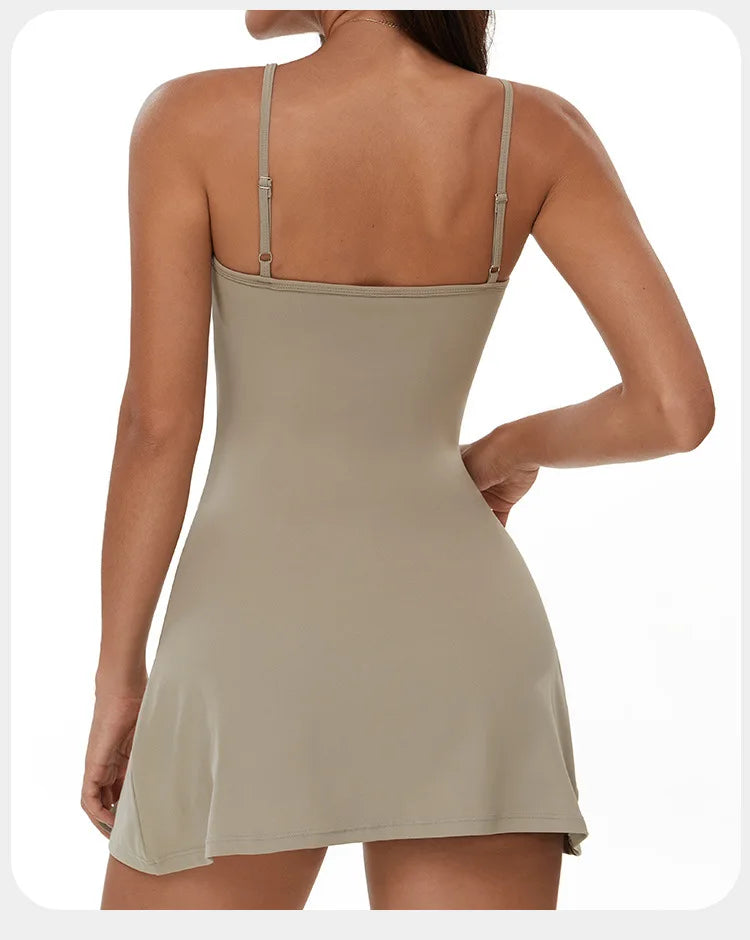 Women's One-Piece Skirted Yoga Bodysuit, image 8 of 15