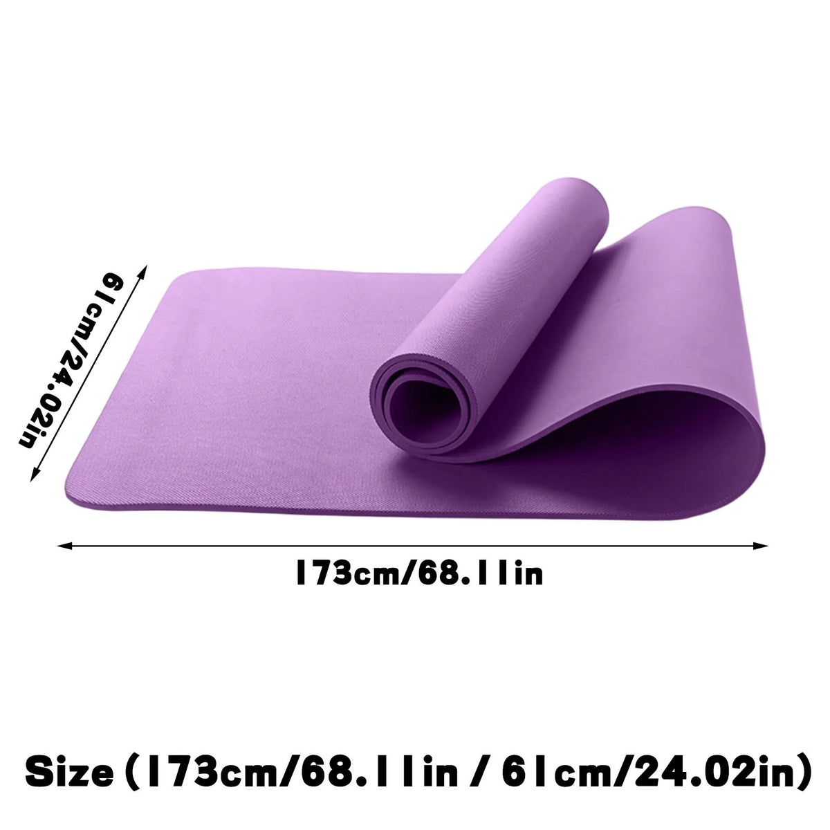 Anti-Slip Yoga and Fitness Mat, Purple, image 1 of 6