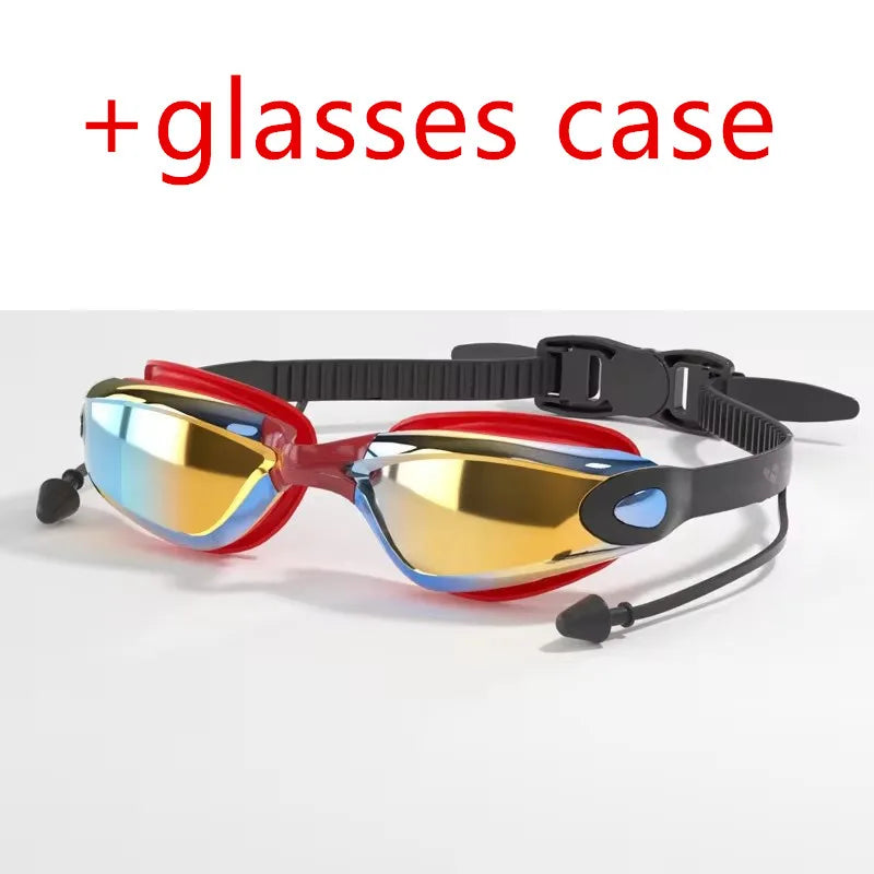 ARENA Professional Adult Anti-fog Swimming Goggles Earplugs Men