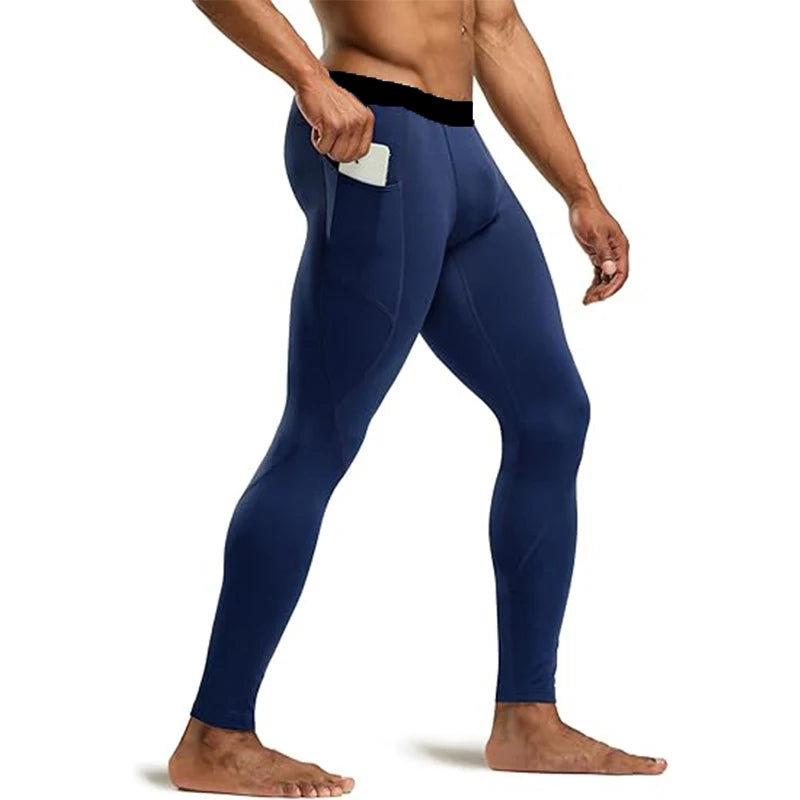 Men Running Leggings Quick Dry Gym Sport Tights