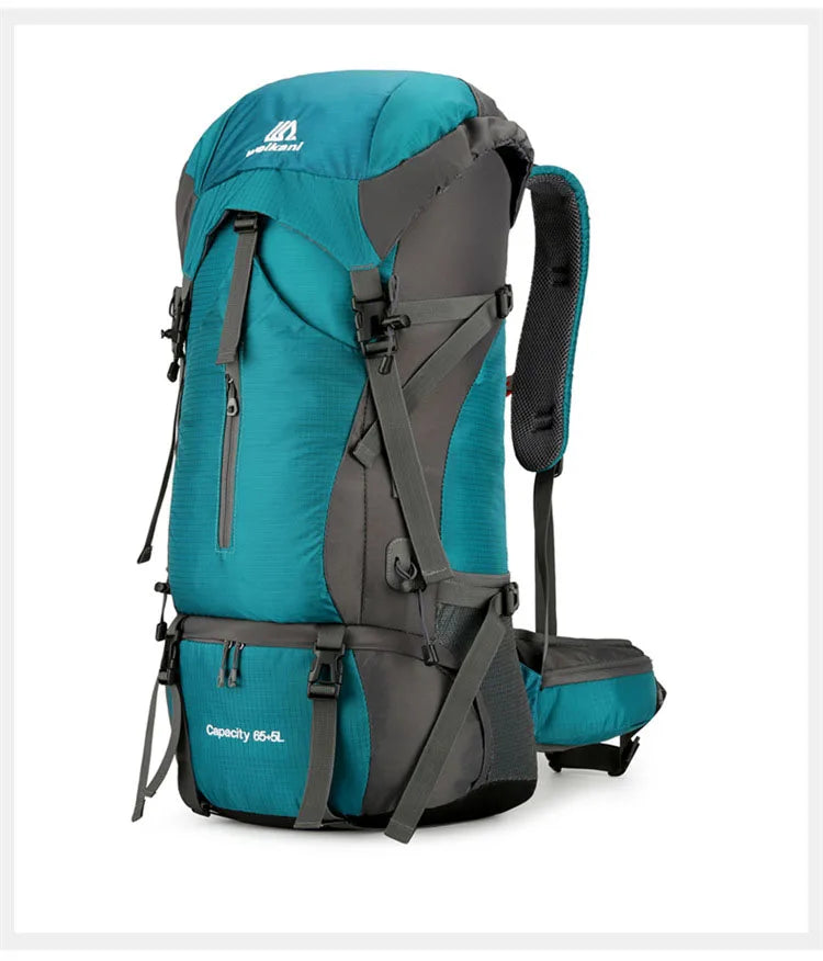 70L Nylon Camping Backpack with Rain Cover, image 25 of 30