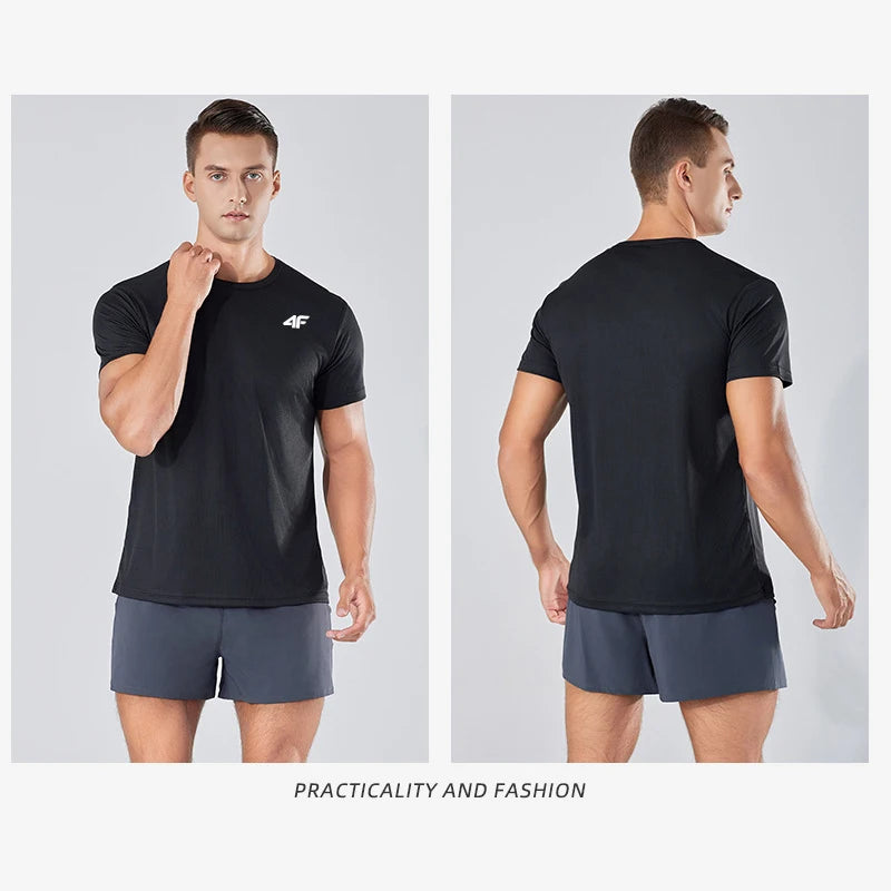 Men's Summer Exercise Trainning T-shirt High Quality Breathable