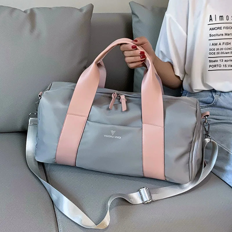 Women's Gym Bag with Separate Shoe Compartment