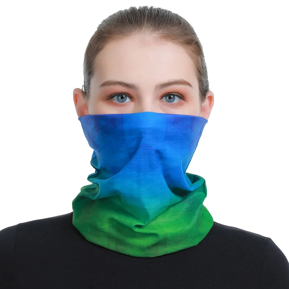 Unisex Gradient Print Bandana Neck Gaiter, image 6 of 44