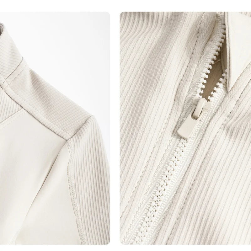 DRUR Yoga Tops Women Short Sleeve Half-Zipper Sports