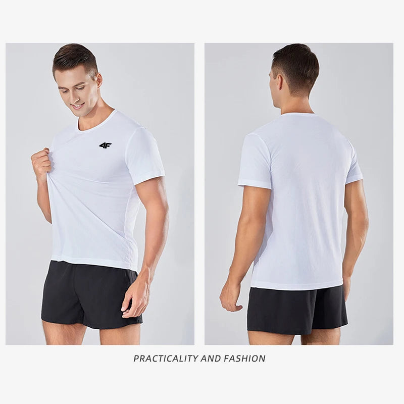Men's Summer Exercise Trainning T-shirt High Quality Breathable