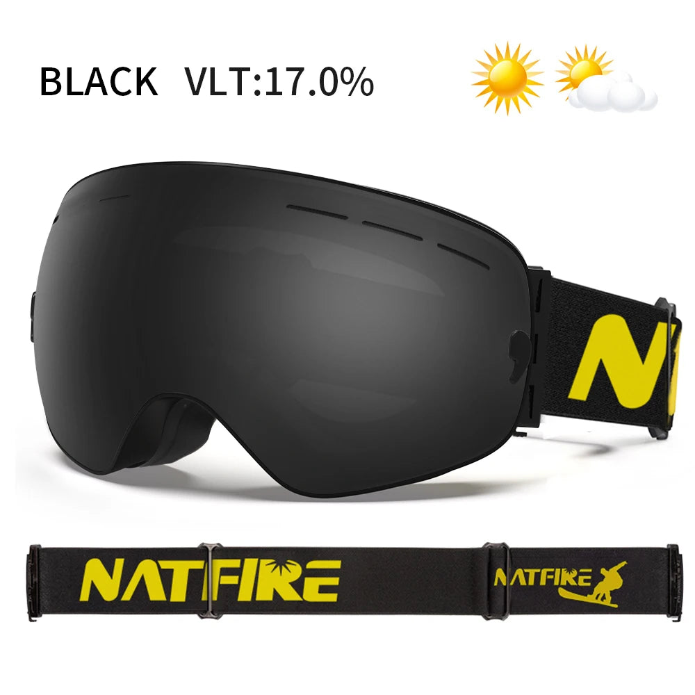 NATFIRE Unisex Anti-Fog Ski Goggles, image 20 of 26