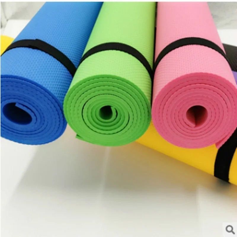 Non-Slip Yoga Mat, 4mm Thick, 173 x 61cm