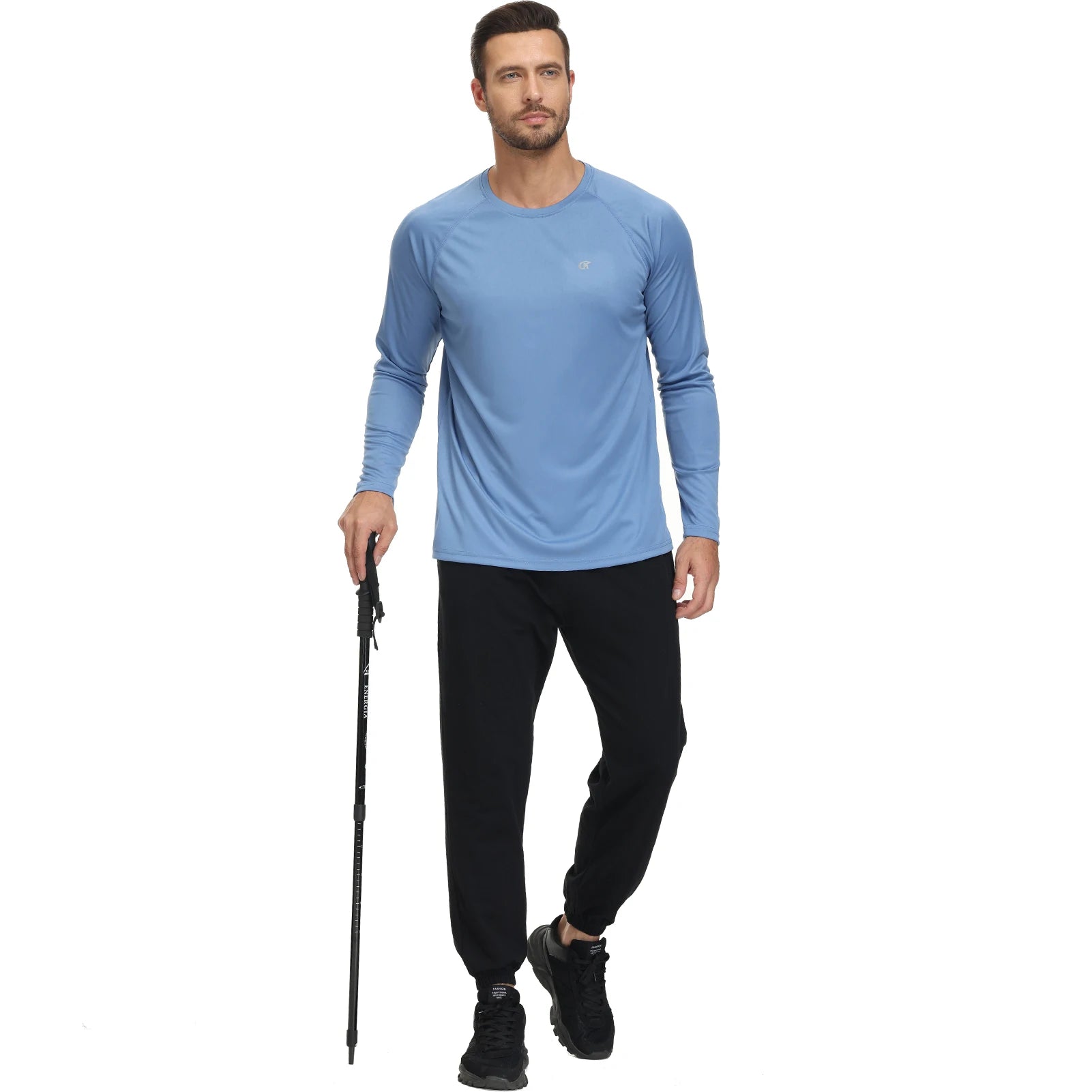 Men UPF 50+ Long Sleeve T-Shirt, Rash Guard