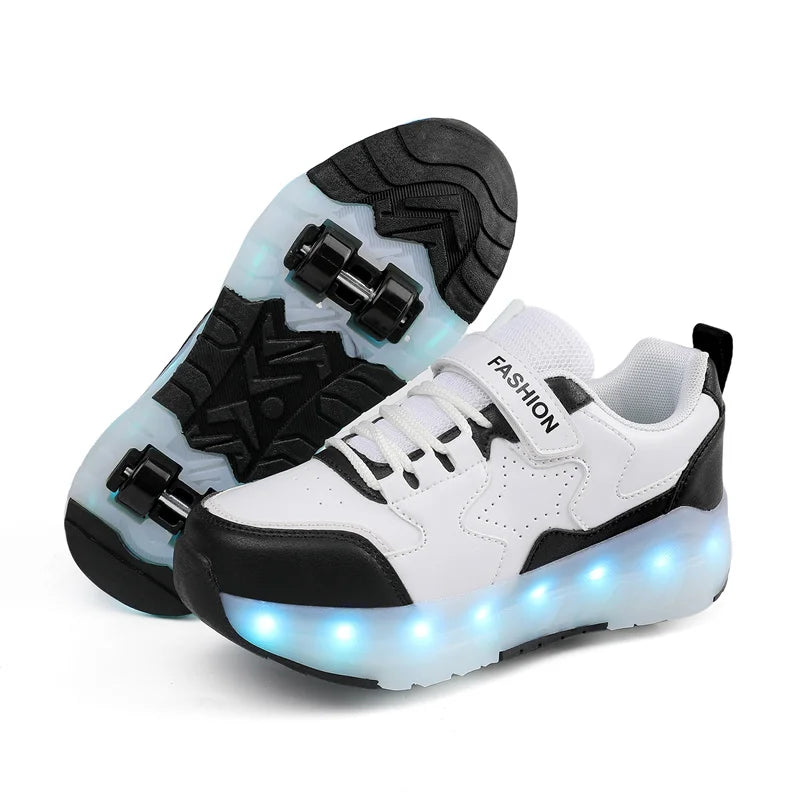 Kids' USB-Charging LED Light-Up Roller Shoes, image 19 of 20