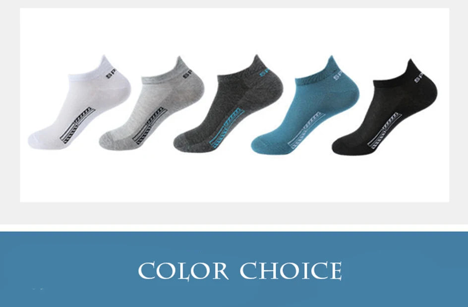 Men's Cotton Short Socks, 5 or 10 Pairs