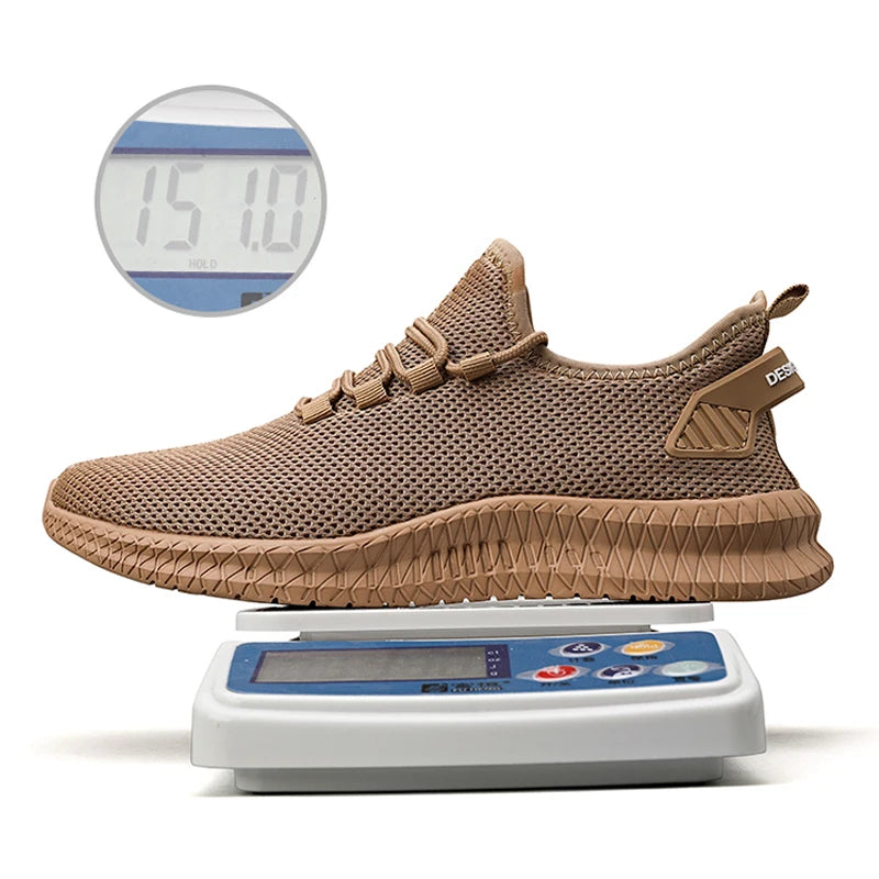 Men's Lightweight Mesh Running Trainers, image 3 of 30