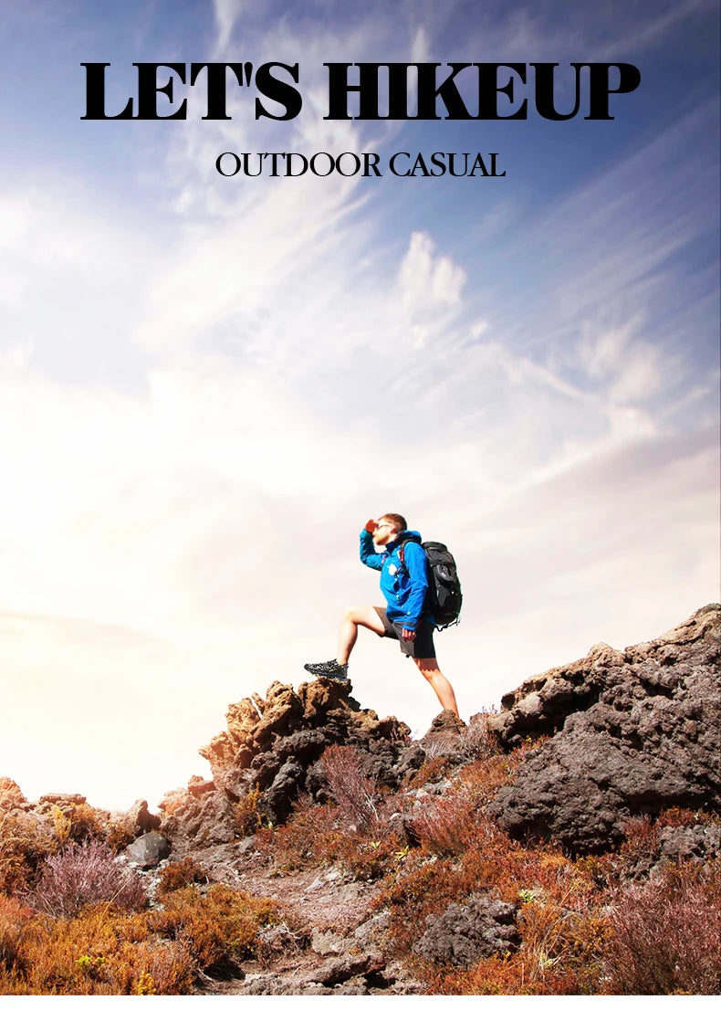 HIKEUP Outdoor Running Shoes Men Women Anti-skid Hiking
