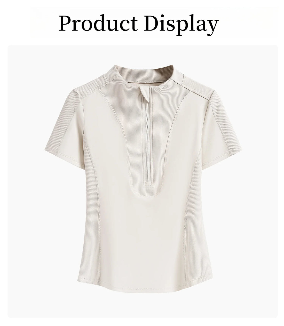 Women's Short-Sleeve Half-Zip Yoga Top