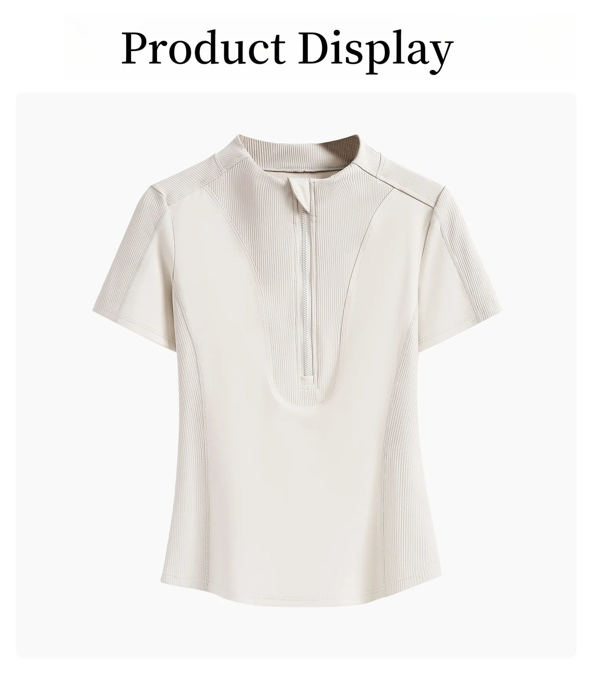 Women's Short-Sleeve Half-Zip Yoga Top, image 8 of 15