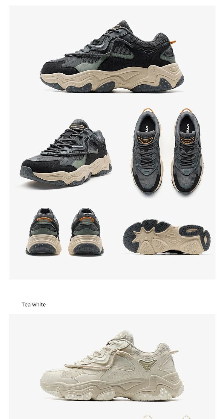 Xtep Volcano Casual Shoes Men 2025 Spring Comfortable