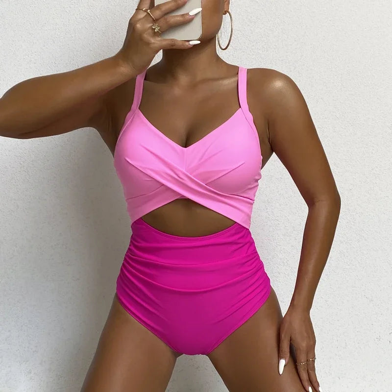 Women's Cross-Back One-Piece Swimsuit, image 3 of 33
