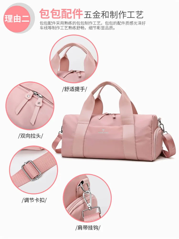 Women's Gym Bag with Separate Shoe Compartment, image 15 of 47