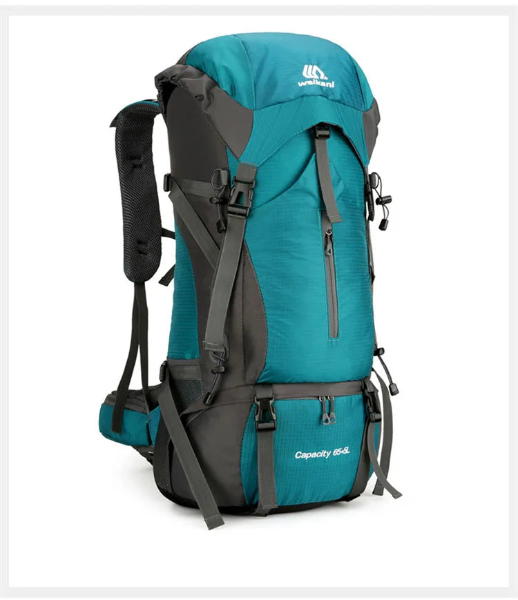 70L Nylon Camping Backpack Travel Bag Rain Cover