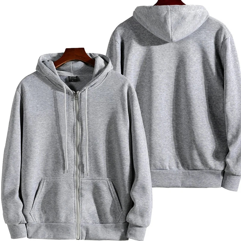 Zipper Hoodies Autumn Winter Men's New Long Sleeve