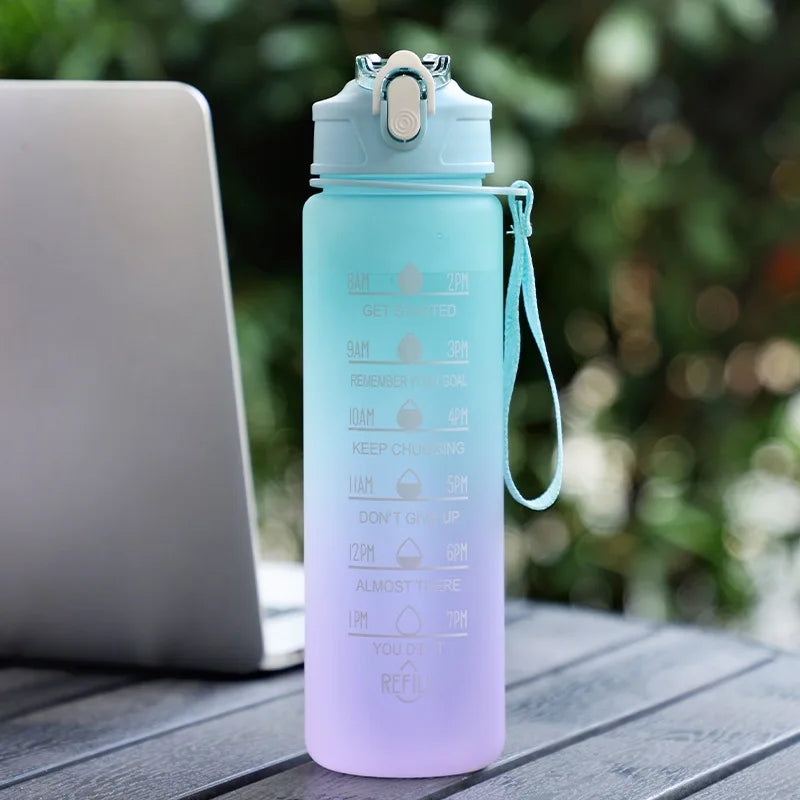 Motivational Sport Water Bottle, Leakproof Drinking Bottles, Outdoor