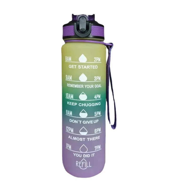 Motivational Sport Water Bottle, Leakproof Drinking Bottles, Outdoor