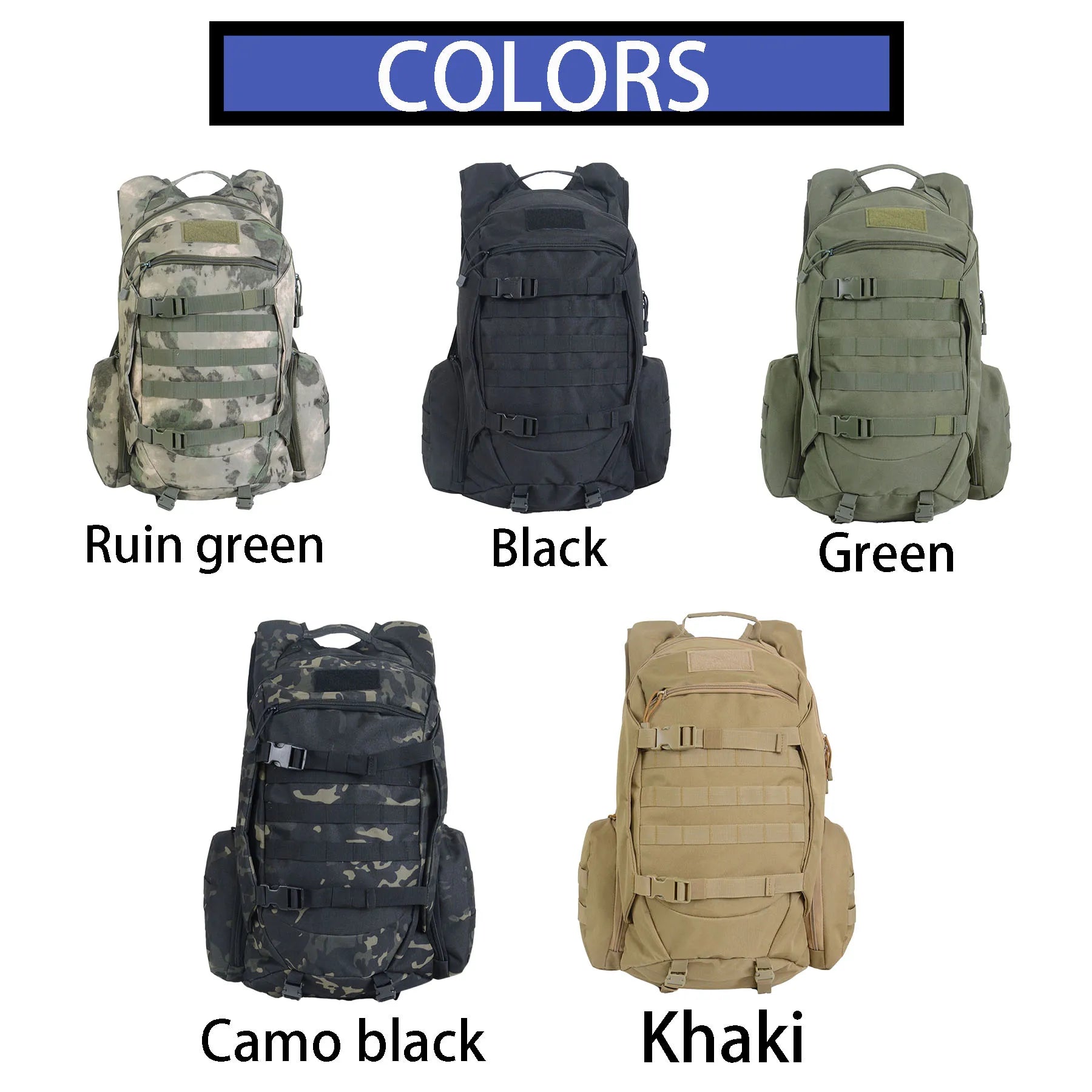 45L Waterproof Fishing Hunting Backpack Outdoor Rucksacks Tactical