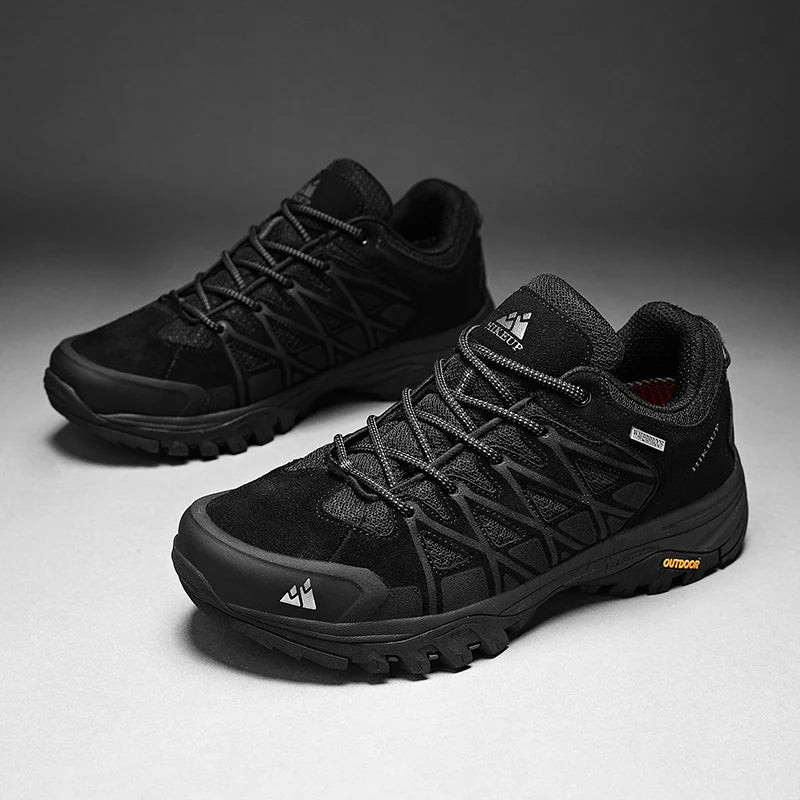 HIKEUP New Arrival Mens Hiking Shoes Breathable Lace