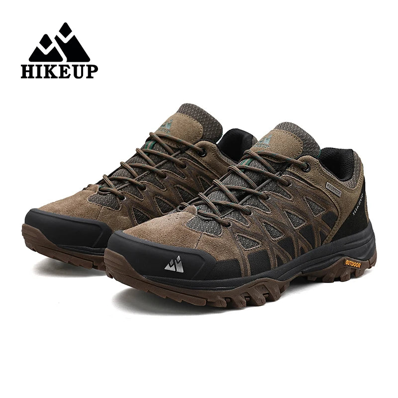 HIKEUP New Arrival Mens Hiking Shoes Breathable Lace