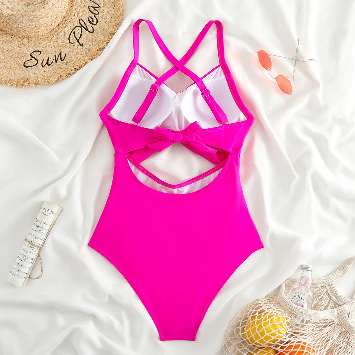 Women's Cross-Back One-Piece Swimsuit, image 11 of 33