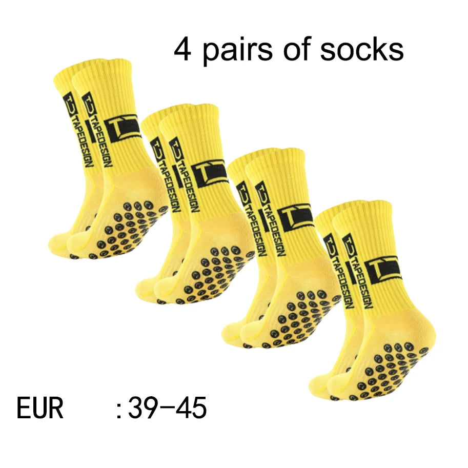 Mid-Calf Anti-Slip Football Socks, 4 Pairs, image 7 of 19