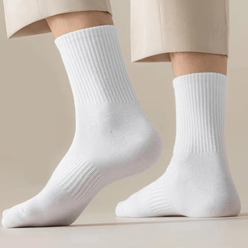 Men's White or Black Cotton Socks, 5 or 15 Pairs, image 5 of 9