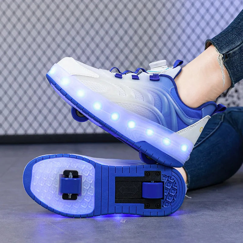Kids' Light-Up Two-Wheel Roller Shoes