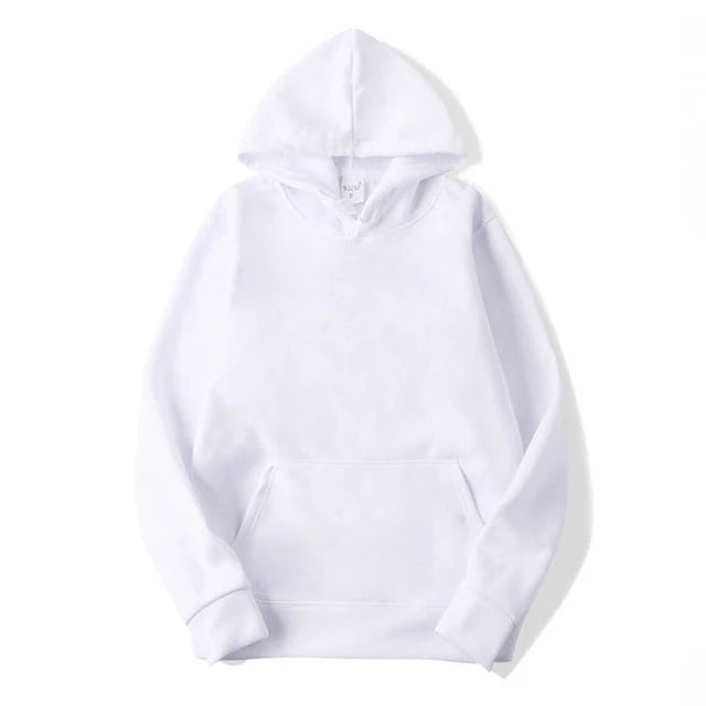 Men's Plain Fleece-Lined Pullover Hoodie, image 1 of 26