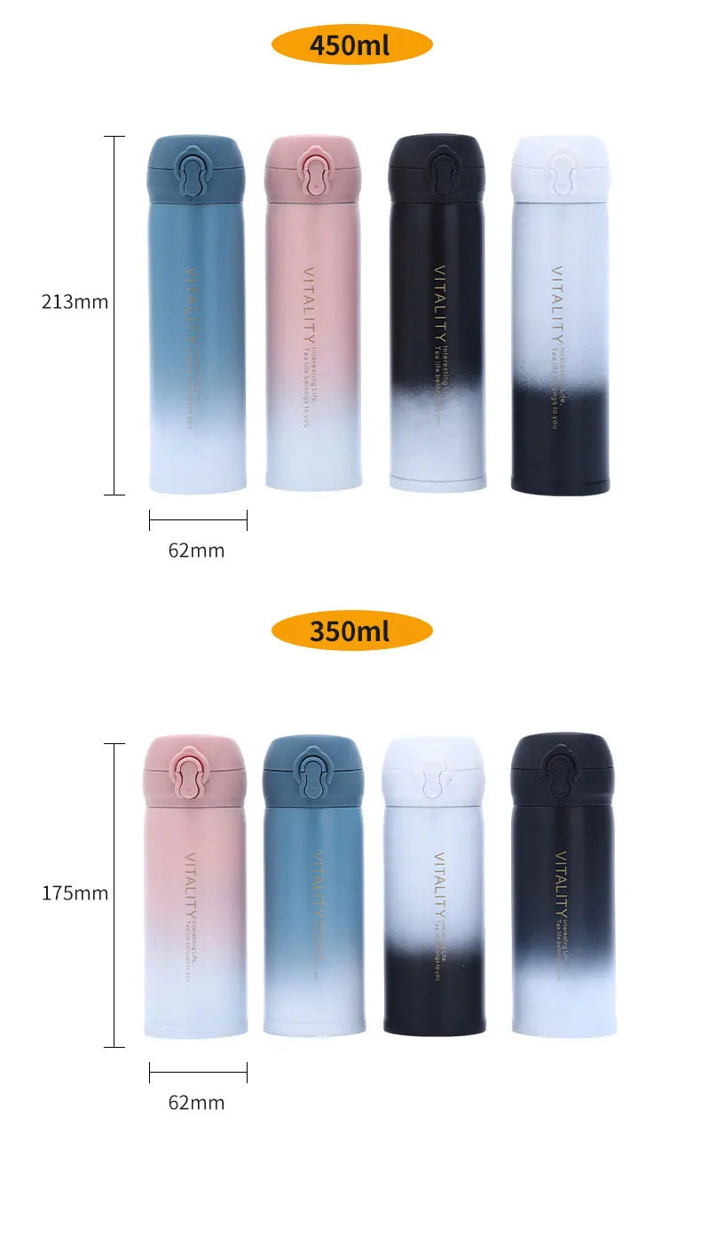 350/450ml Gradient Portable Thermal Insulation Vacuum Tumbler Cup