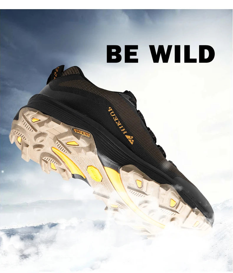 HIKEUP Outdoor Running Shoes Men Women Anti-skid Hiking
