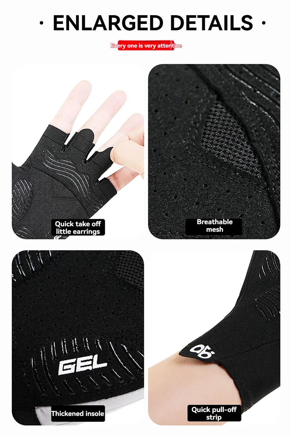 NOFOXO Summer Cycling Gloves Half Finger Breathable MTB