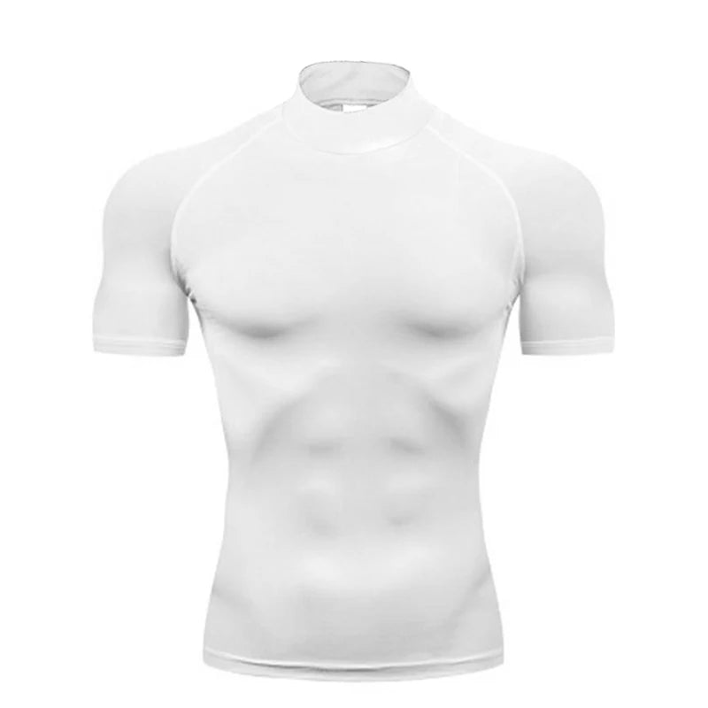 Plain Compression T Shirts Mens Summer Running T-shirts