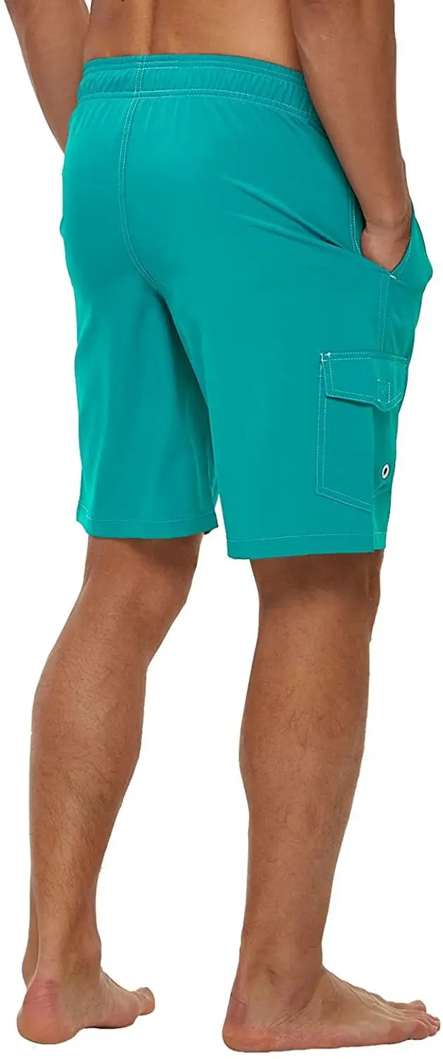 Men's Summer Beach Shorts Swimsuits Mesh Lined Swimwear