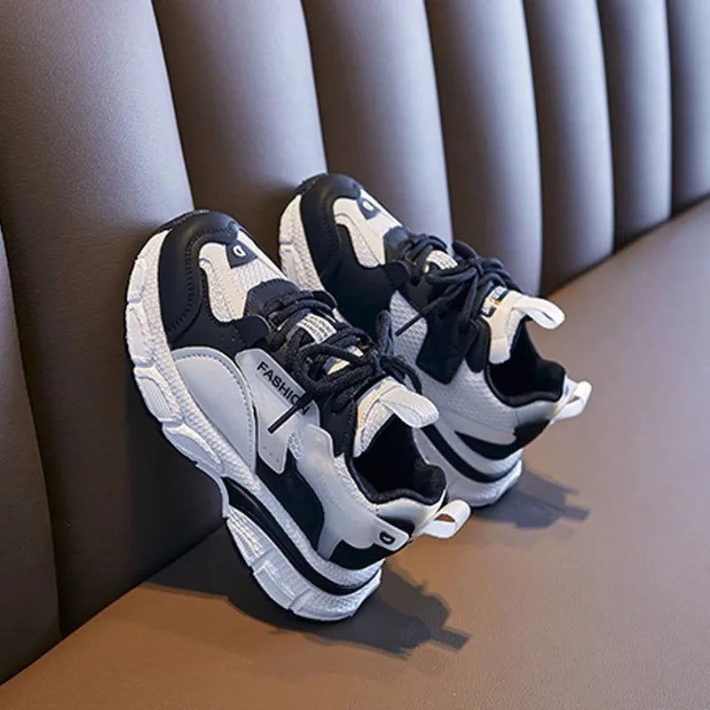 Girls' Spring-Autumn New Sports Shoes: Breathable Mesh Upper