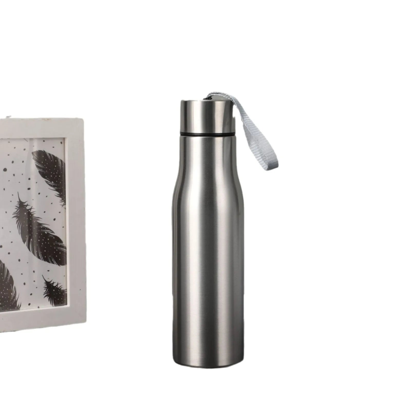 Stainless Steel Sport Water Bottle 1000ml Single-layer Rugged